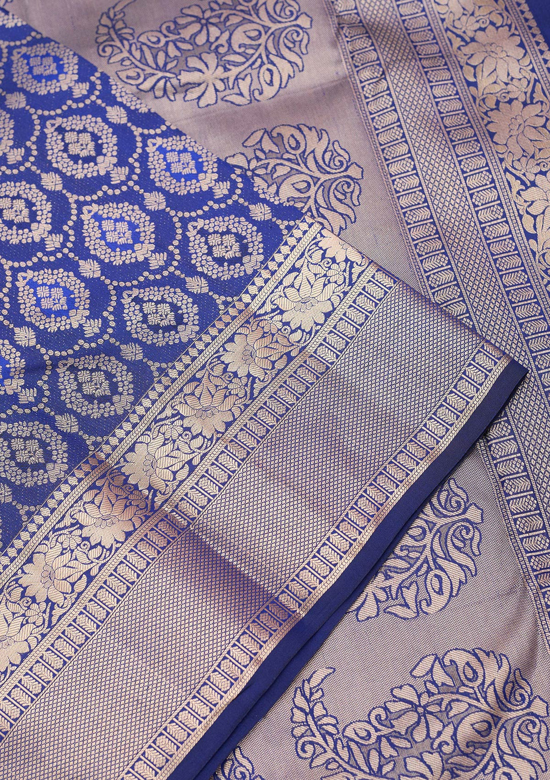 Royal Blue Zariwork (Gold) Pure Silk Silk_Saree