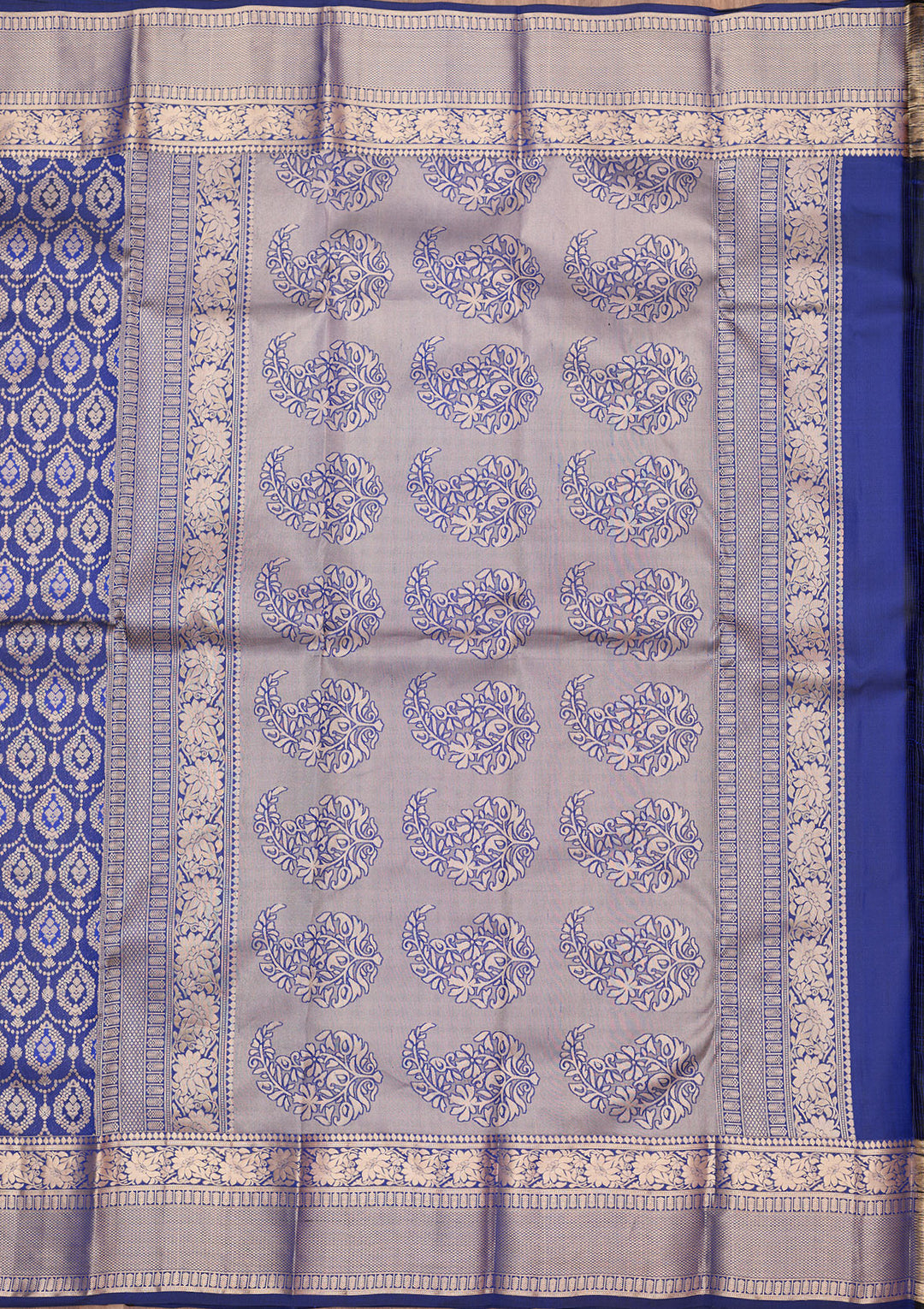 Royal Blue Zariwork (Gold) Pure Silk Silk_Saree