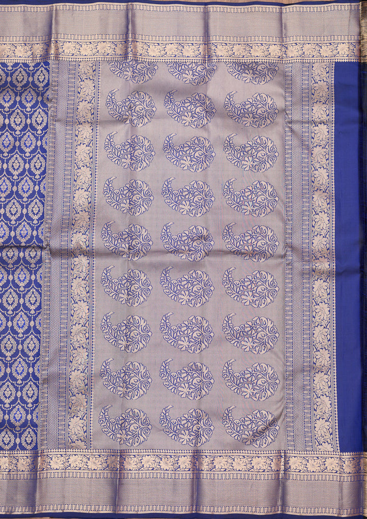 Royal Blue Zariwork (Gold) Pure Silk Silk_Saree
