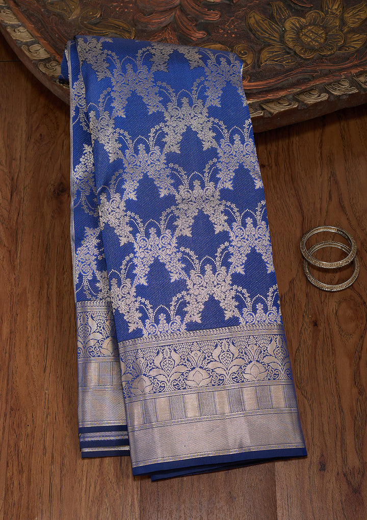 Royal Blue Zariwork (Gold) Pure Silk Silk_Saree