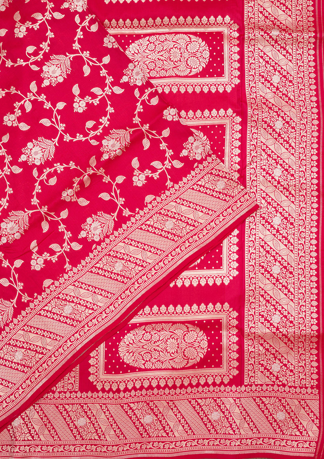 Rani Pink Zariwork (Gold) Silk Silk_Saree