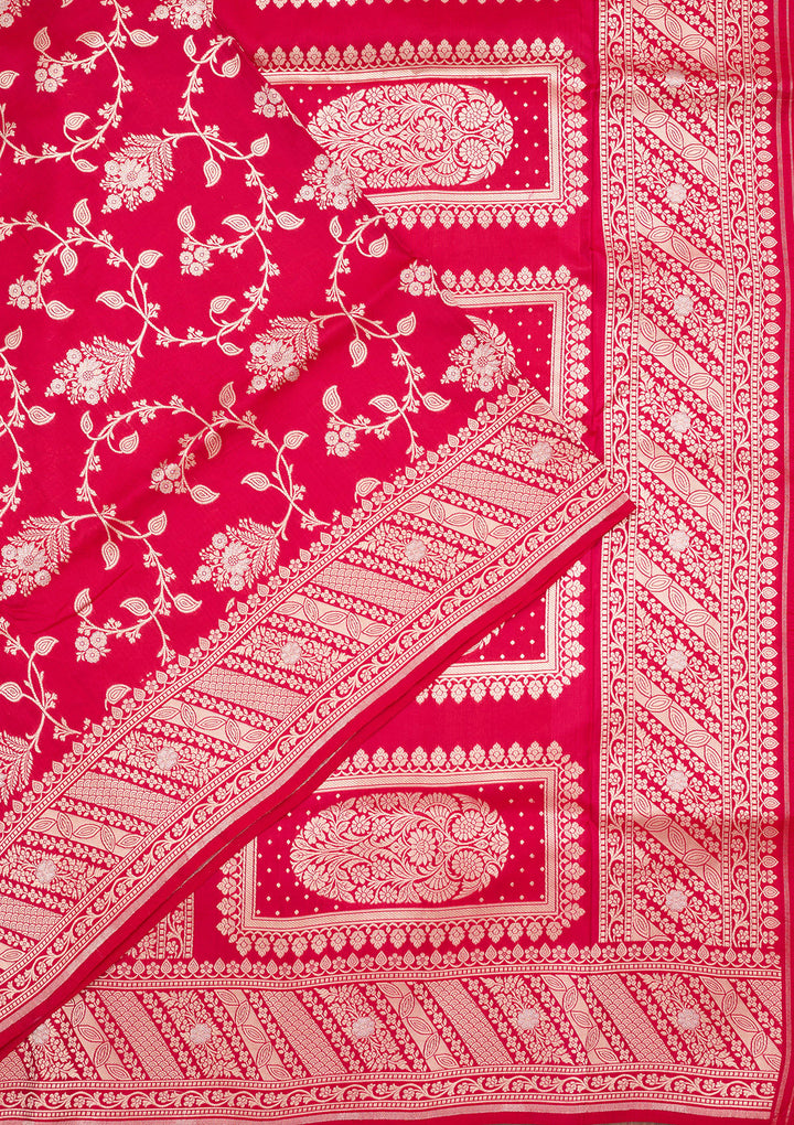 Rani Pink Zariwork (Gold) Silk Silk_Saree