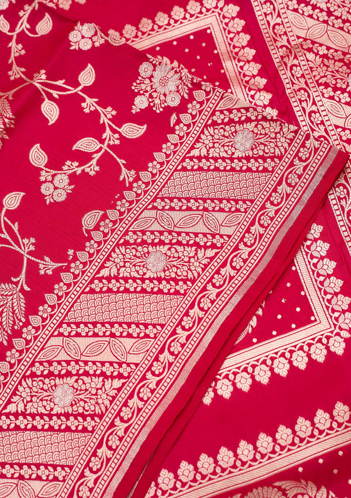 Rani Pink Zariwork (Gold) Silk Silk_Saree