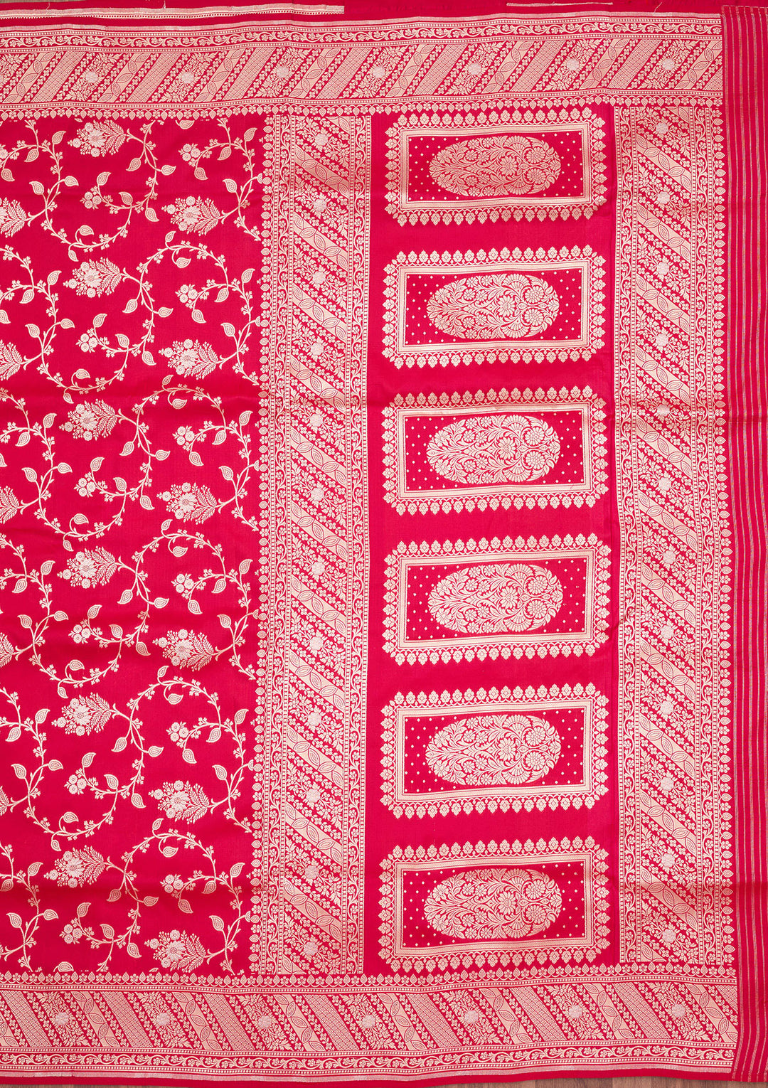 Rani Pink Zariwork (Gold) Silk Silk_Saree