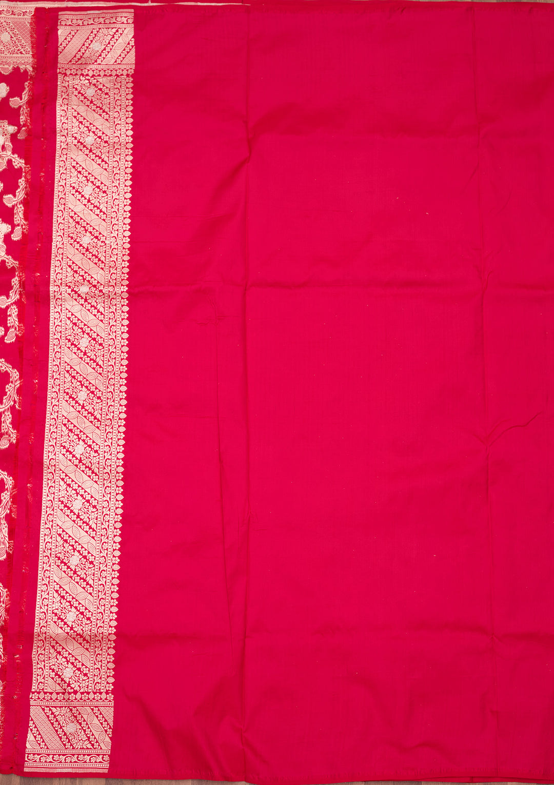 Rani Pink Zariwork (Gold) Silk Silk_Saree