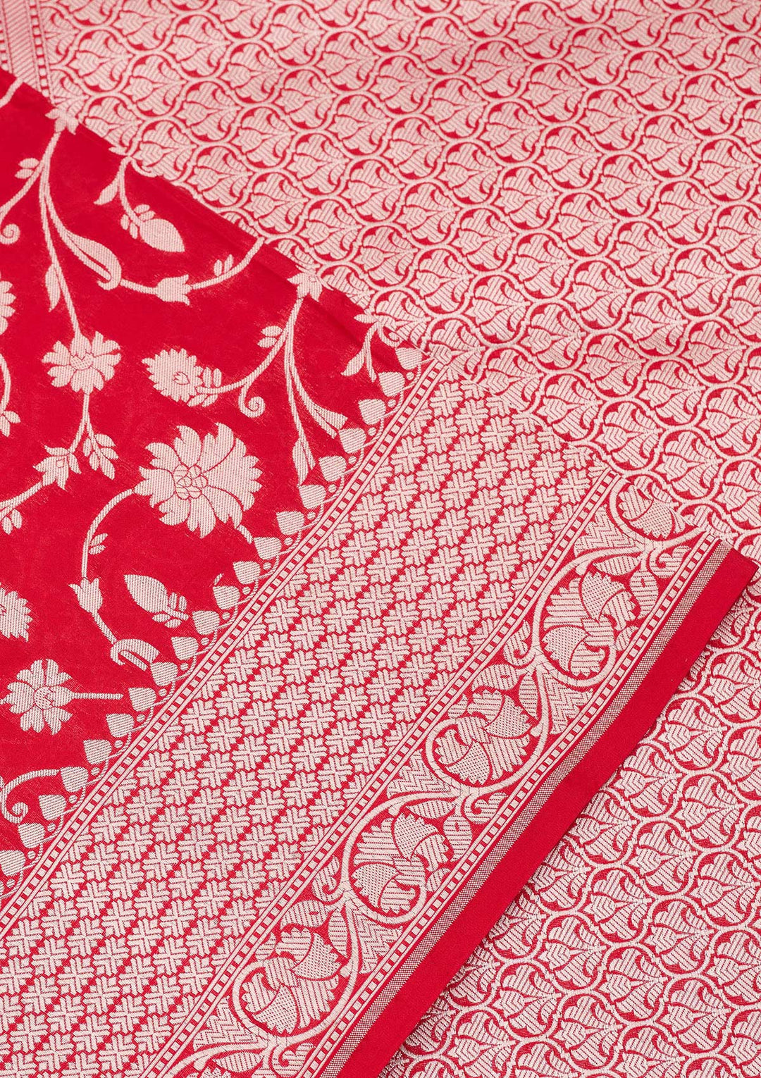 Red Zariwork Pure Silk Saree