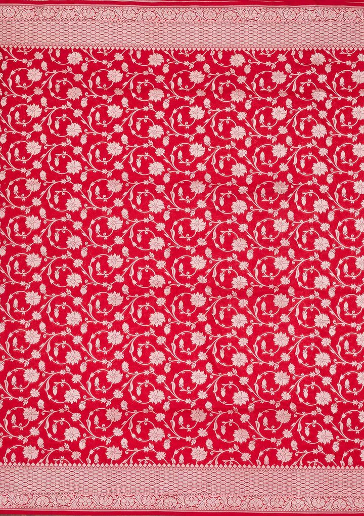 Red Zariwork Pure Silk Saree