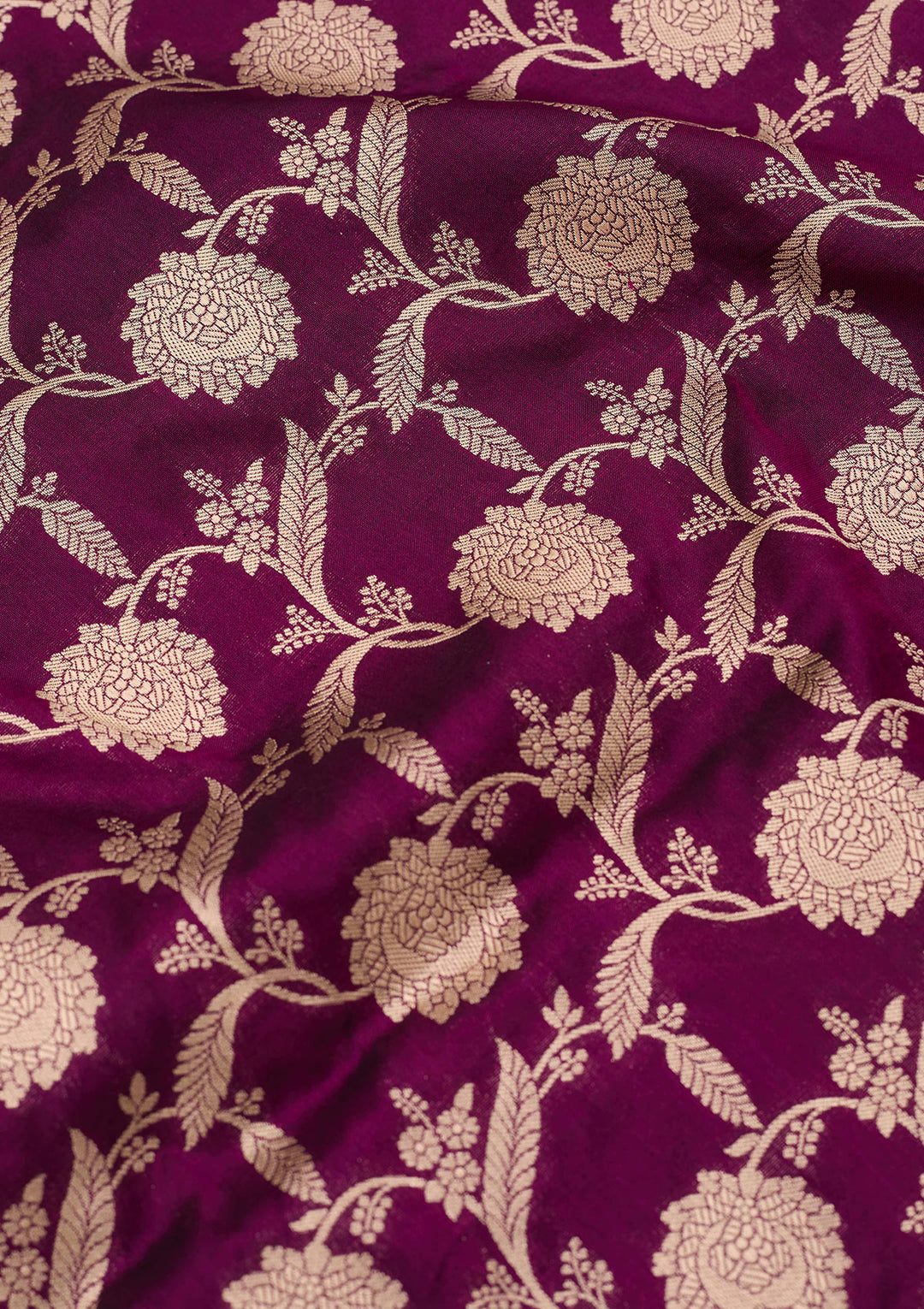 Wine Zariwork Pure Silk Saree