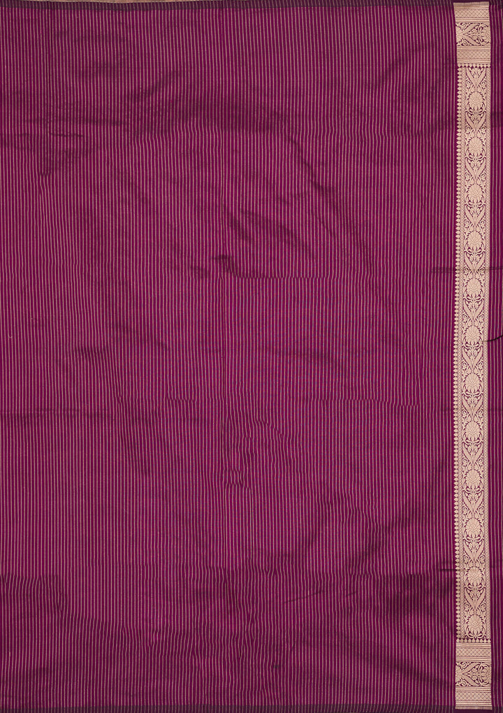 Wine Zariwork Pure Silk Saree