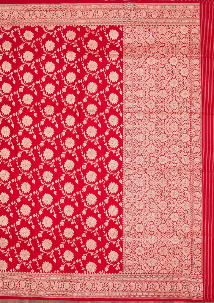 Red Zariwork Pure Silk Saree