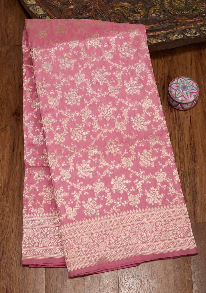 Pink Zariwork Pure Silk Saree