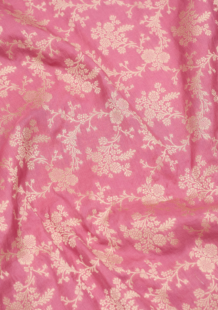 Pink Zariwork Pure Silk Saree