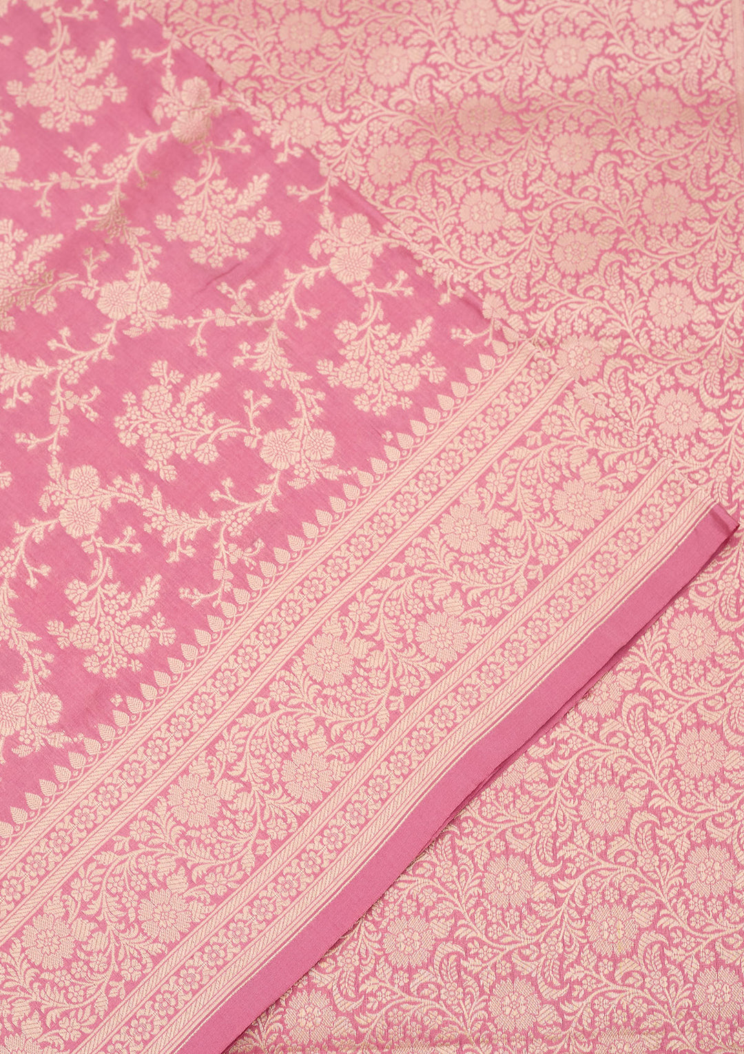 Pink Zariwork Pure Silk Saree