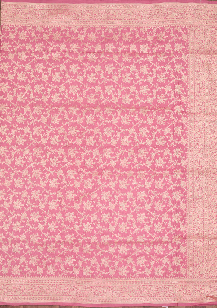 Pink Zariwork Pure Silk Saree