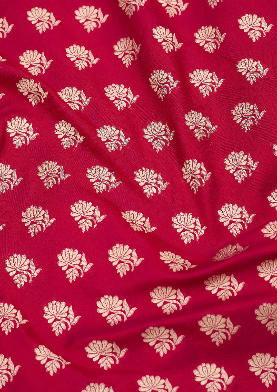 Magenta Pink Zariwork Pure Silk Saree