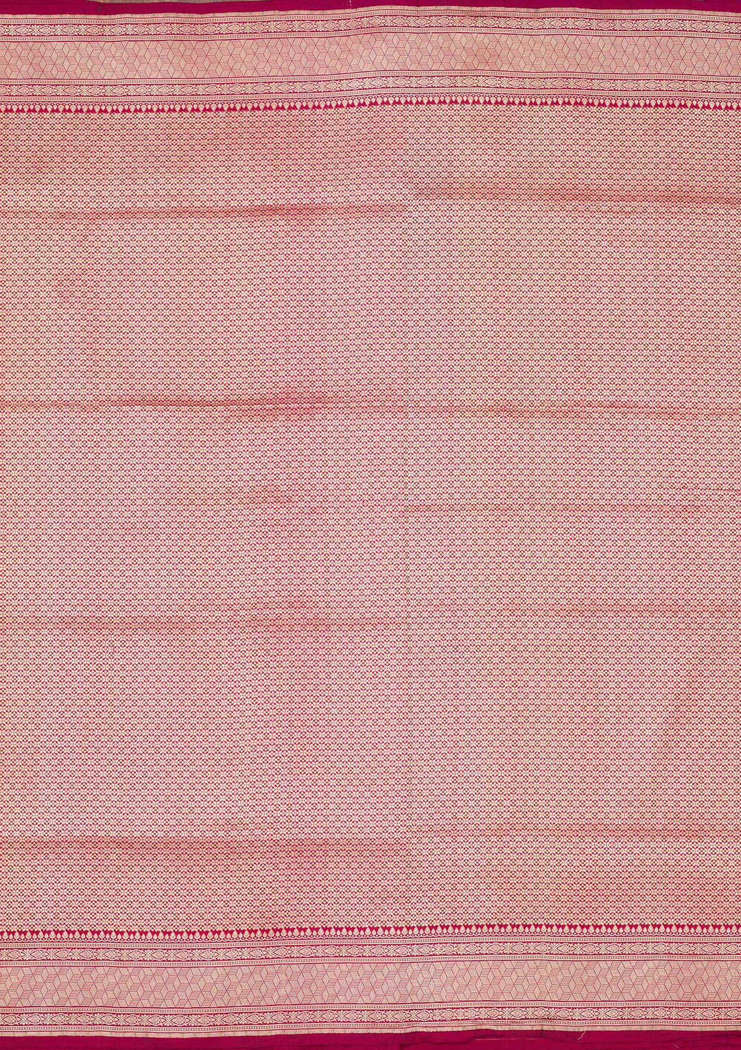 Magenta Pink Zariwork Pure Silk Saree