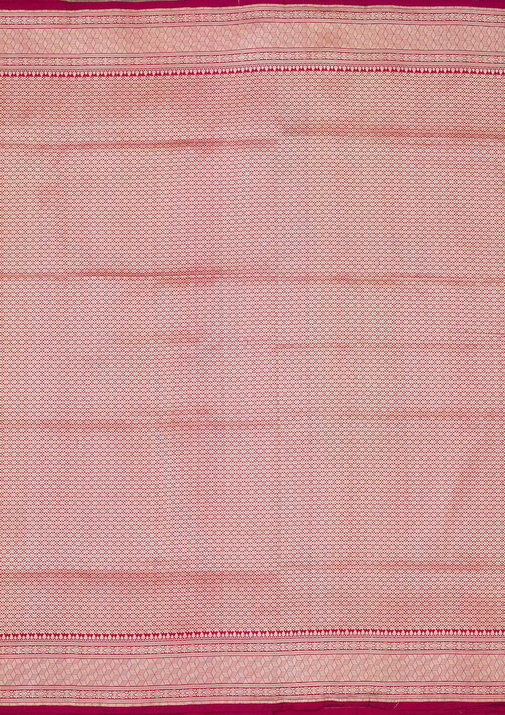 Magenta Pink Zariwork Pure Silk Saree