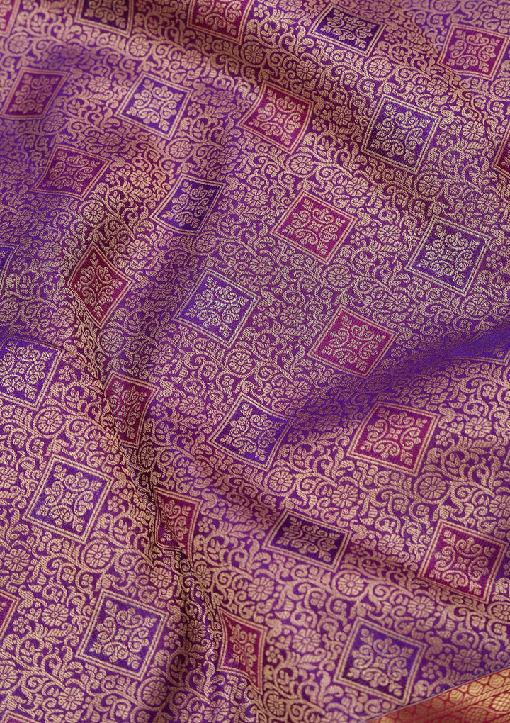 Royal Blue Zariwork Pure Silk Saree