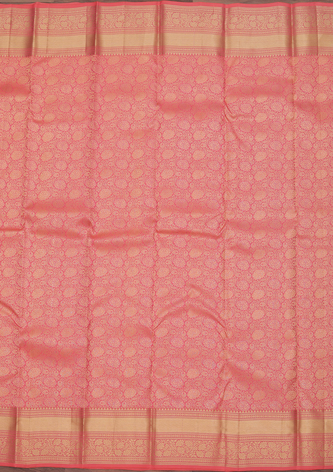 Onion Pink Zariwork Pure Silk Saree