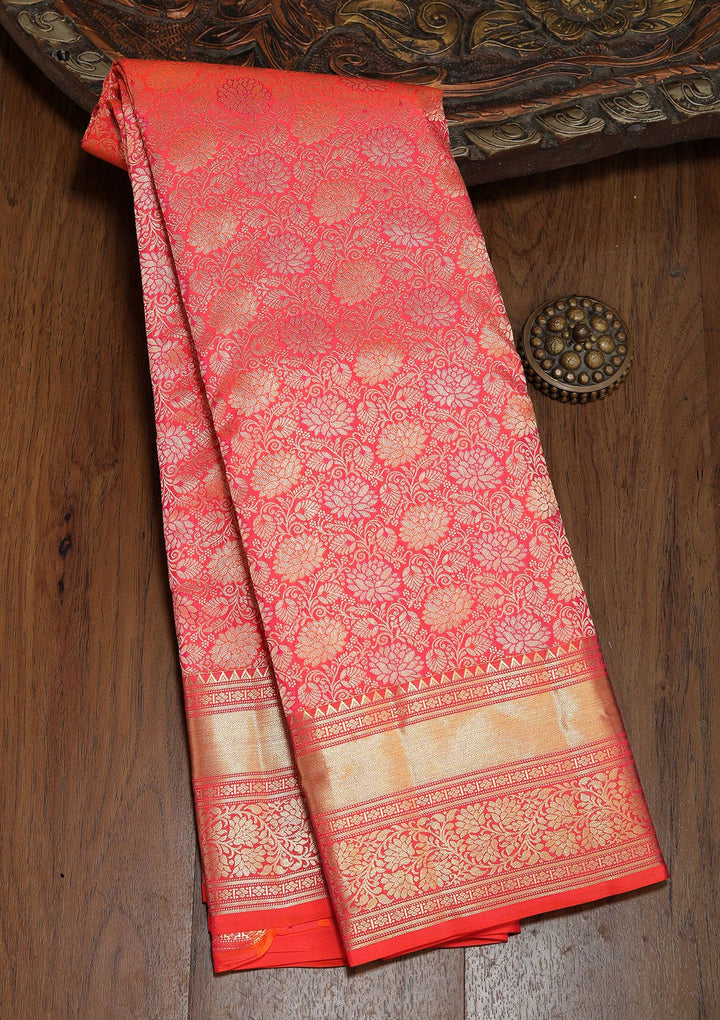 Red Zariwork Pure Silk Saree