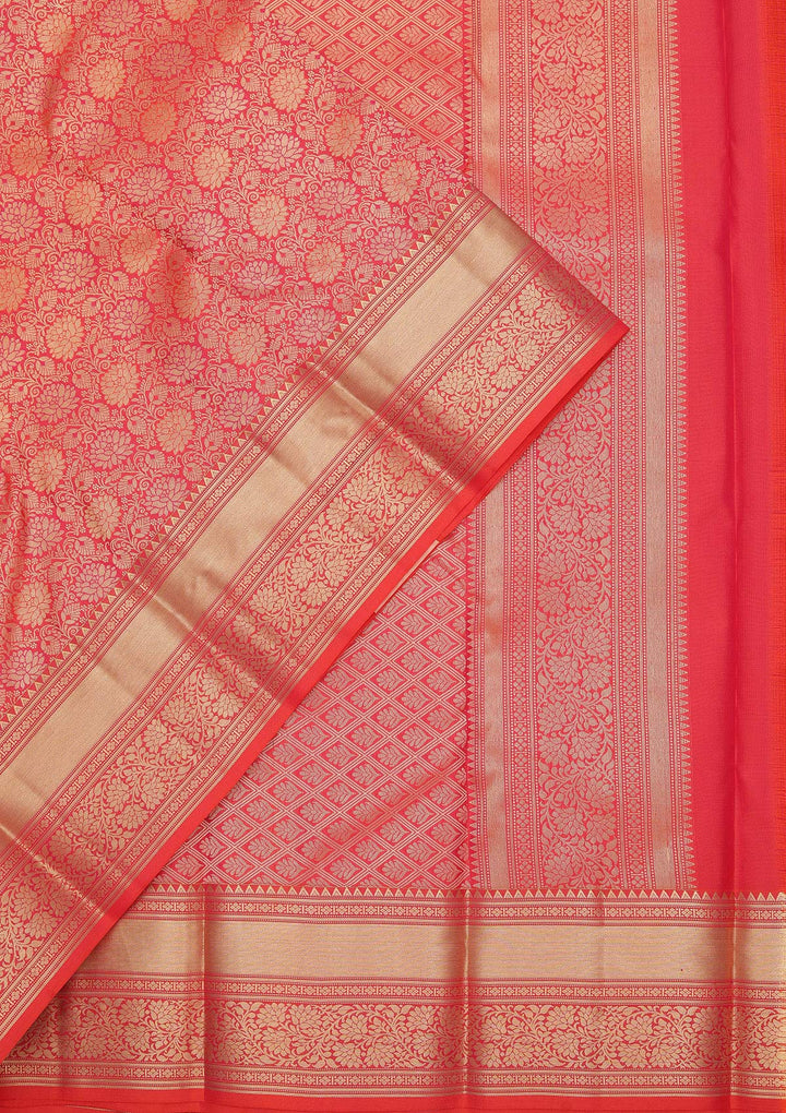 Red Zariwork Pure Silk Saree