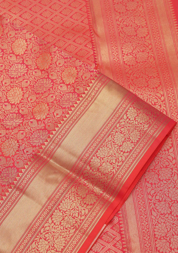 Red Zariwork Pure Silk Saree