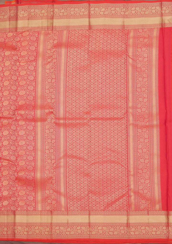 Red Zariwork Pure Silk Saree