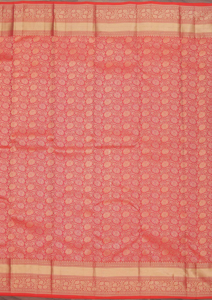 Red Zariwork Pure Silk Saree