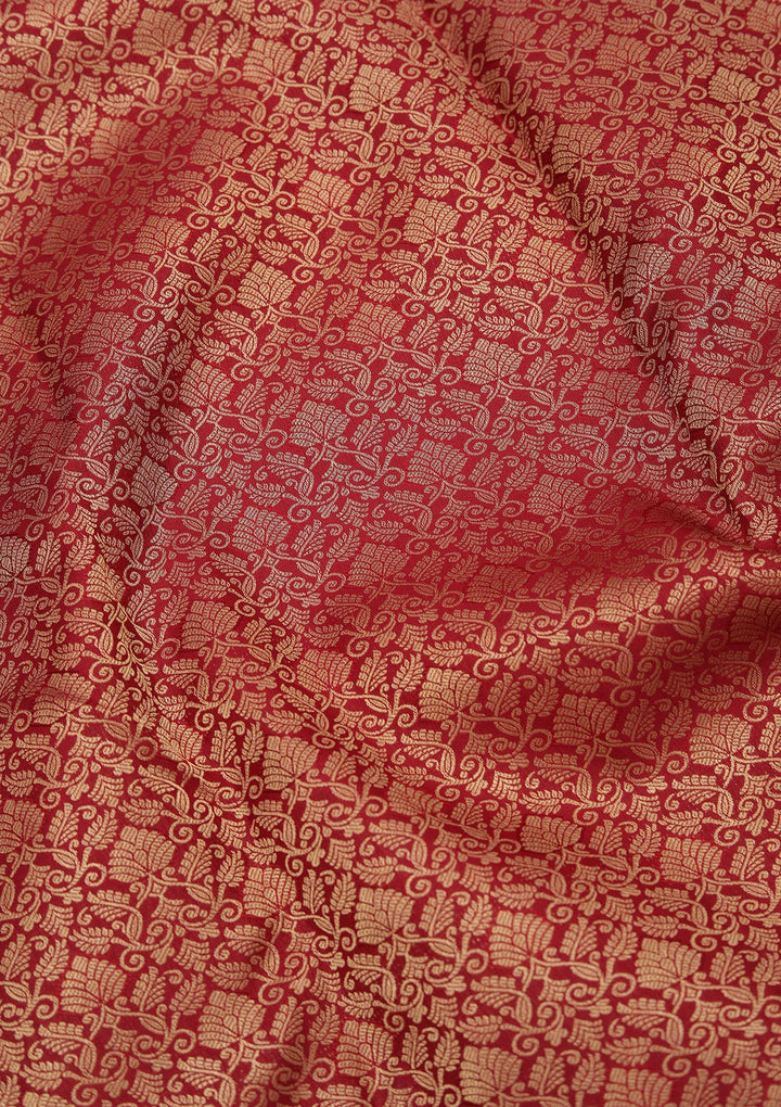 Maroon Zariwork Pure Silk Saree