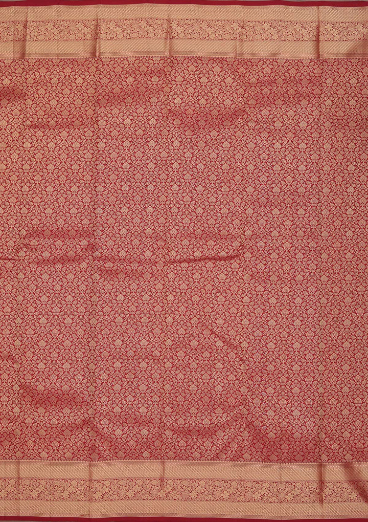 Maroon Zariwork Pure Silk Saree