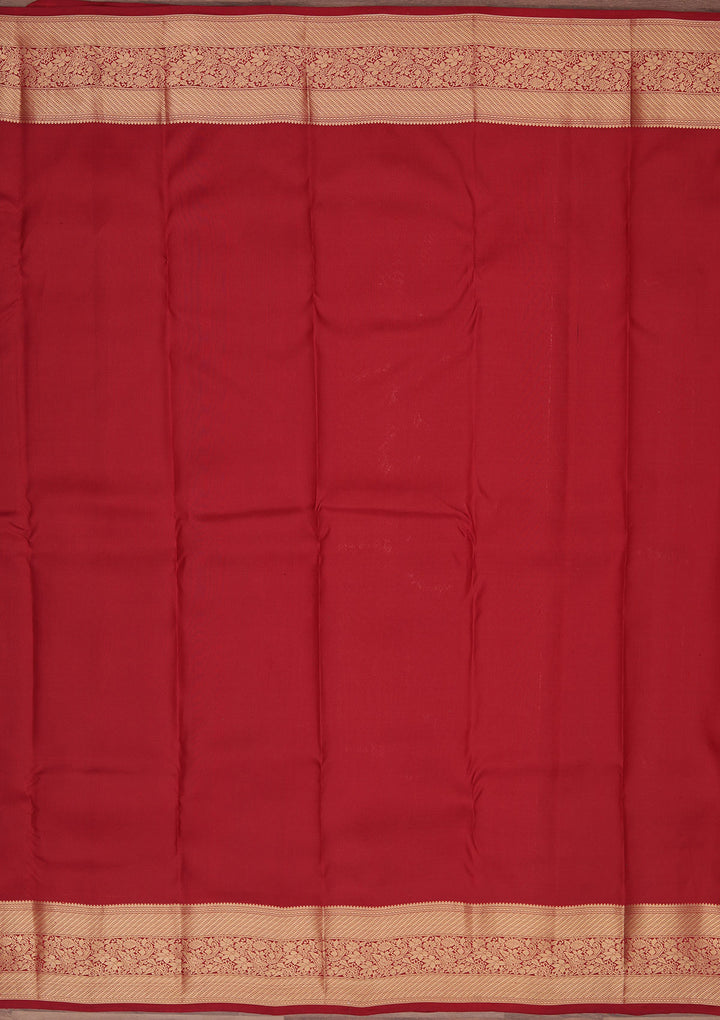 Maroon Zariwork Pure Silk Saree