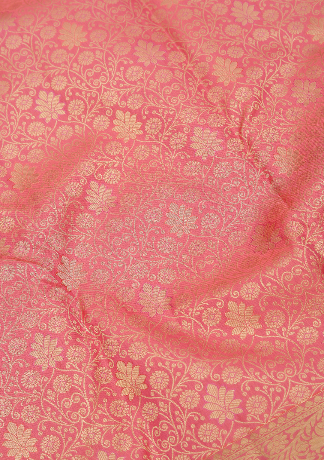 Onion Pink Zariwork Pure Silk Saree