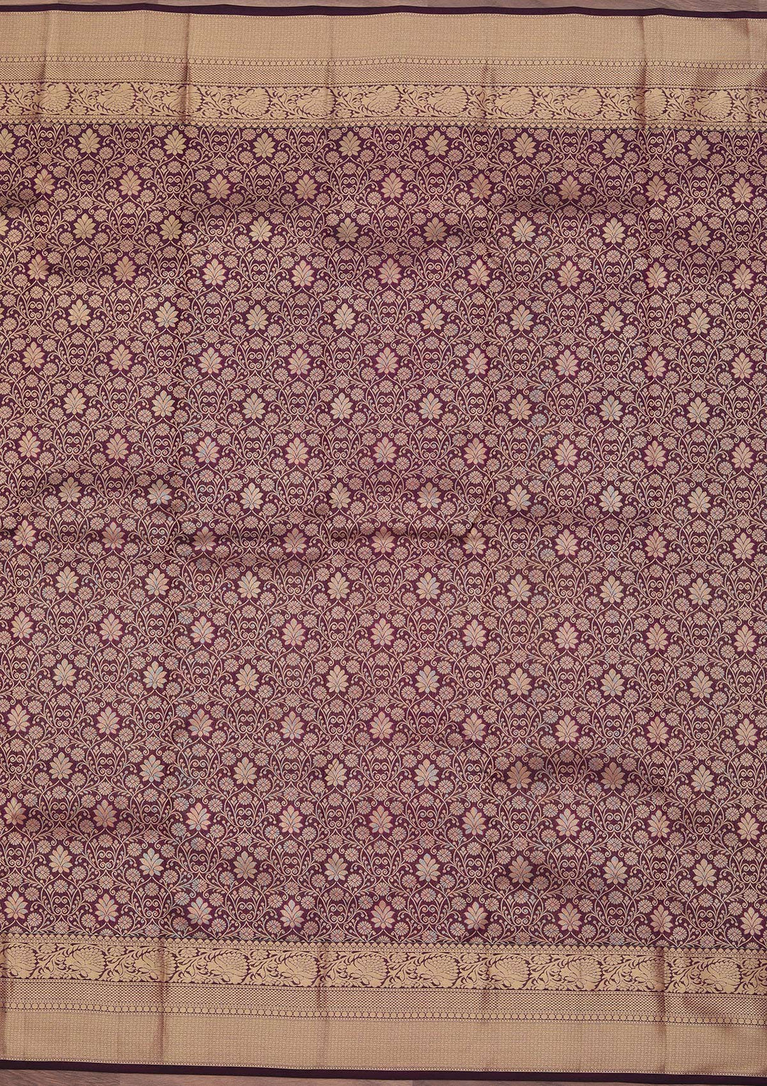 Purple Zariwork Pure Silk Saree