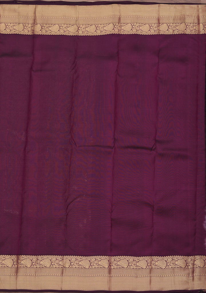 Purple Zariwork Pure Silk Saree