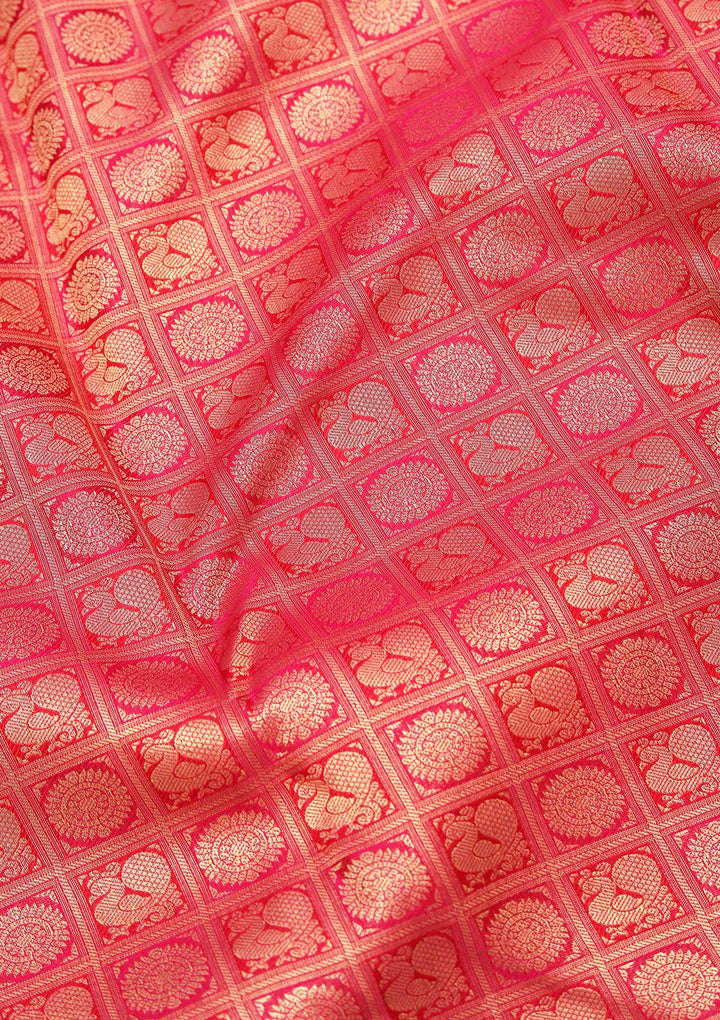 Red Zariwork Pure Silk Saree