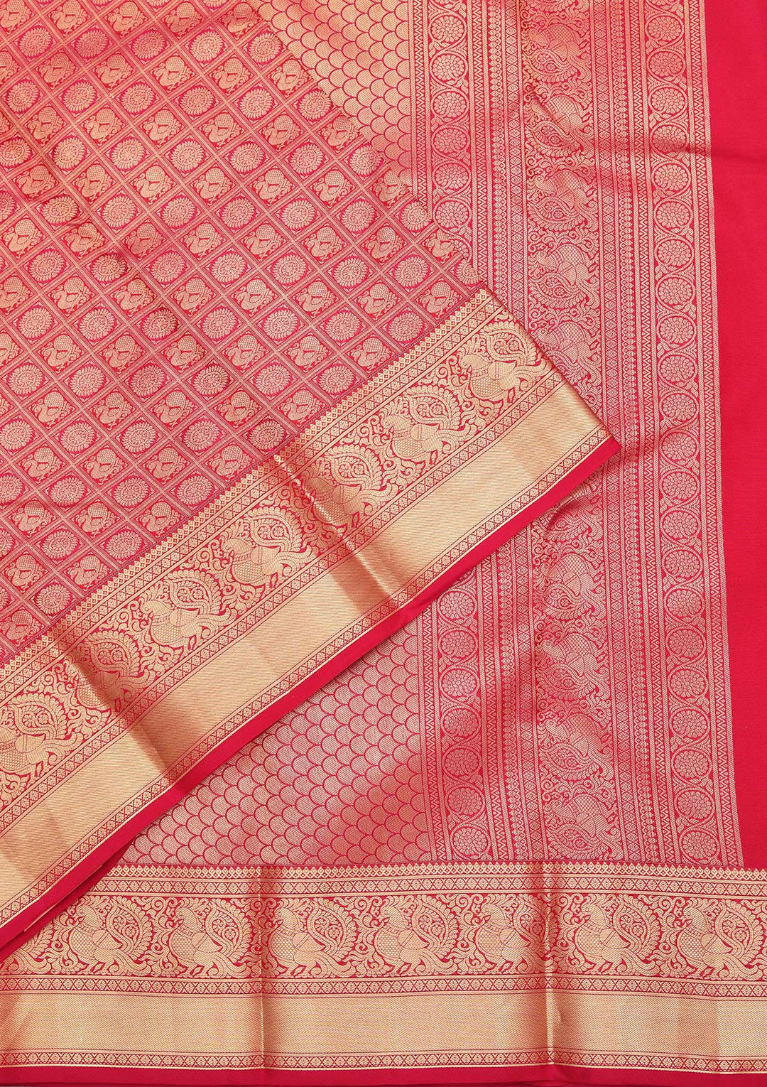 Red Zariwork Pure Silk Saree