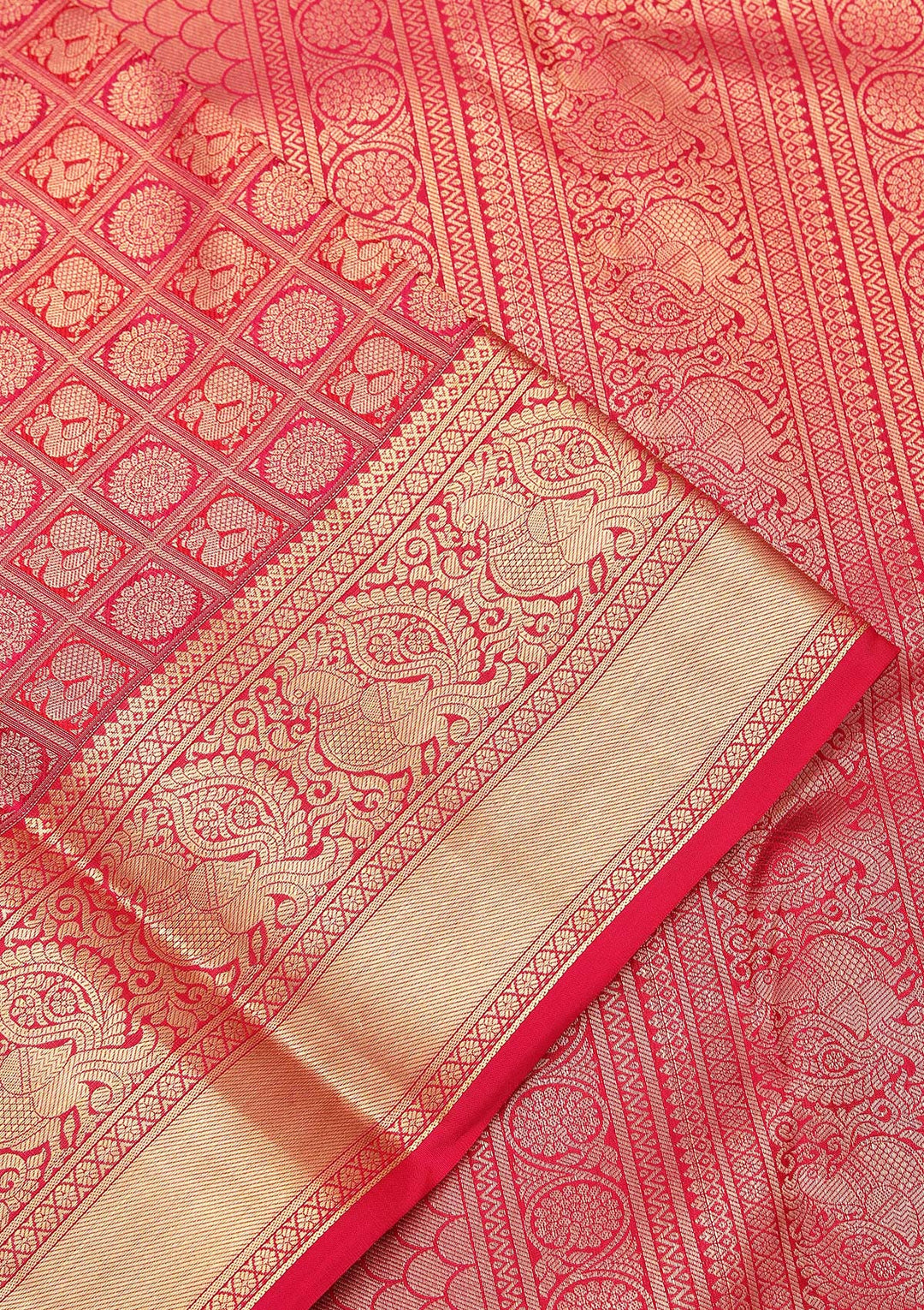 Red Zariwork Pure Silk Saree