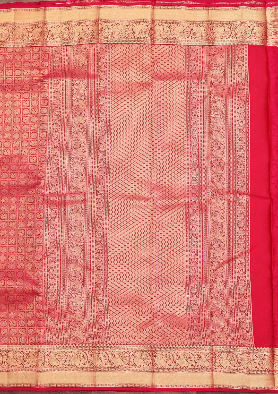 Red Zariwork Pure Silk Saree