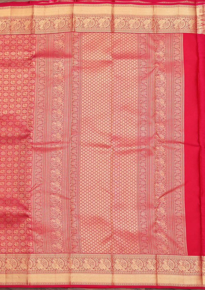 Red Zariwork Pure Silk Saree