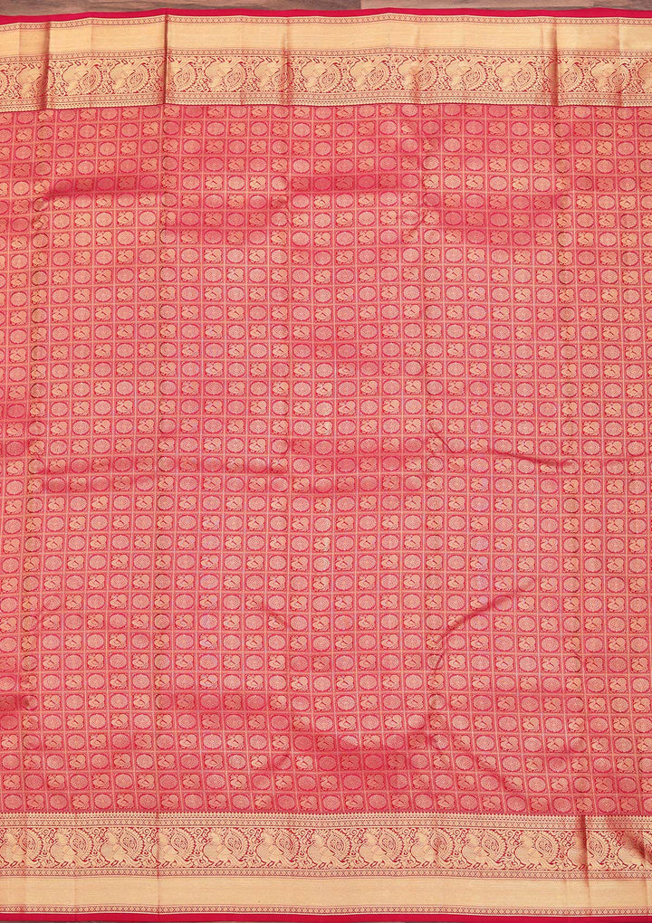 Red Zariwork Pure Silk Saree