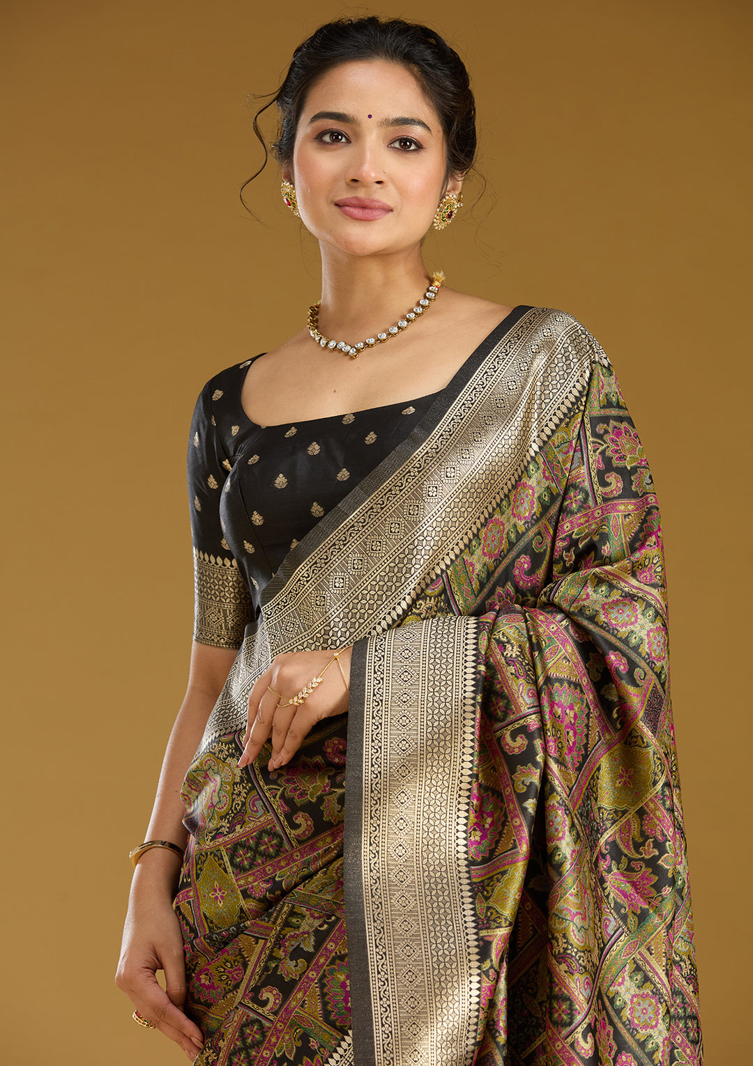 Black Zariwork (Silver) Art Silk Silk_Saree