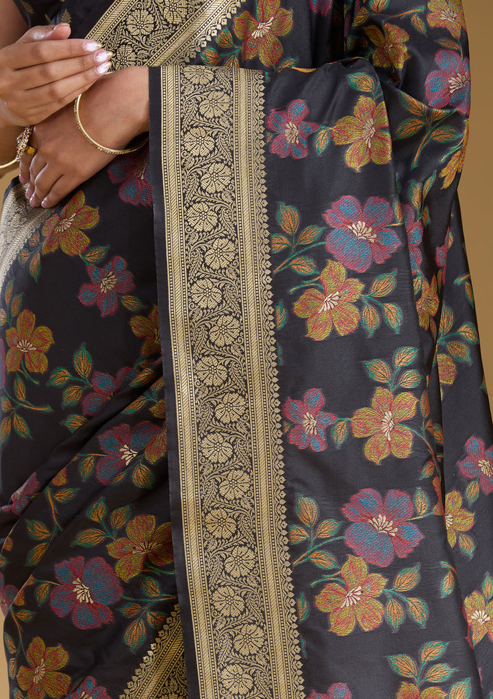 Black Zariwork (Gold) Art Silk Silk_Saree