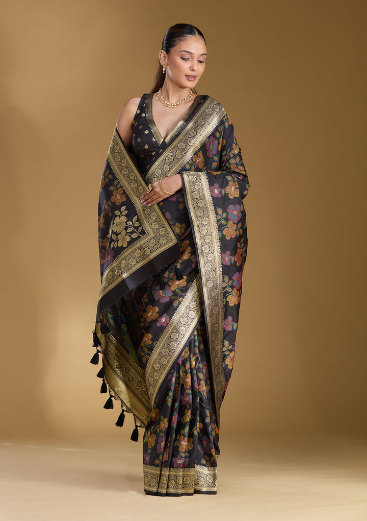 Black Zariwork (Gold) Art Silk Silk_Saree