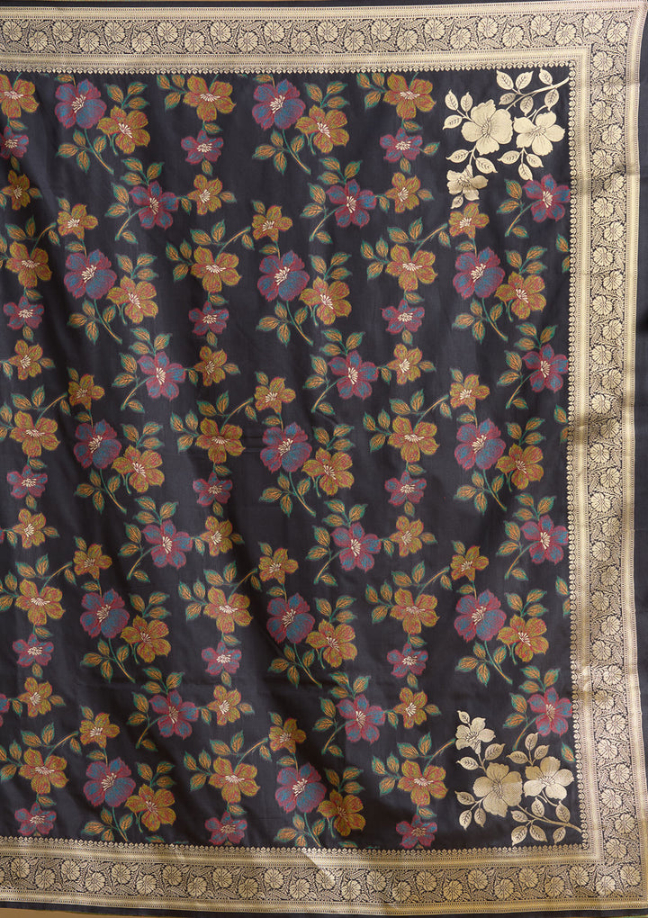 Black Zariwork (Gold) Art Silk Silk_Saree