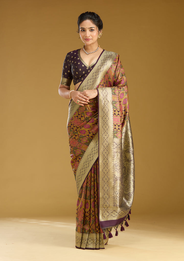 Black Zariwork (Gold) Art Silk Silk Saree
