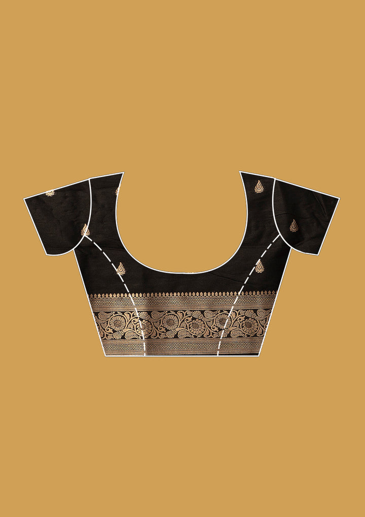 Black Zariwork (Silver) Art Silk Saree