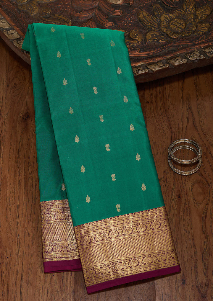 Rama Green Zariwork (Gold) Pure Silk Silk_Saree