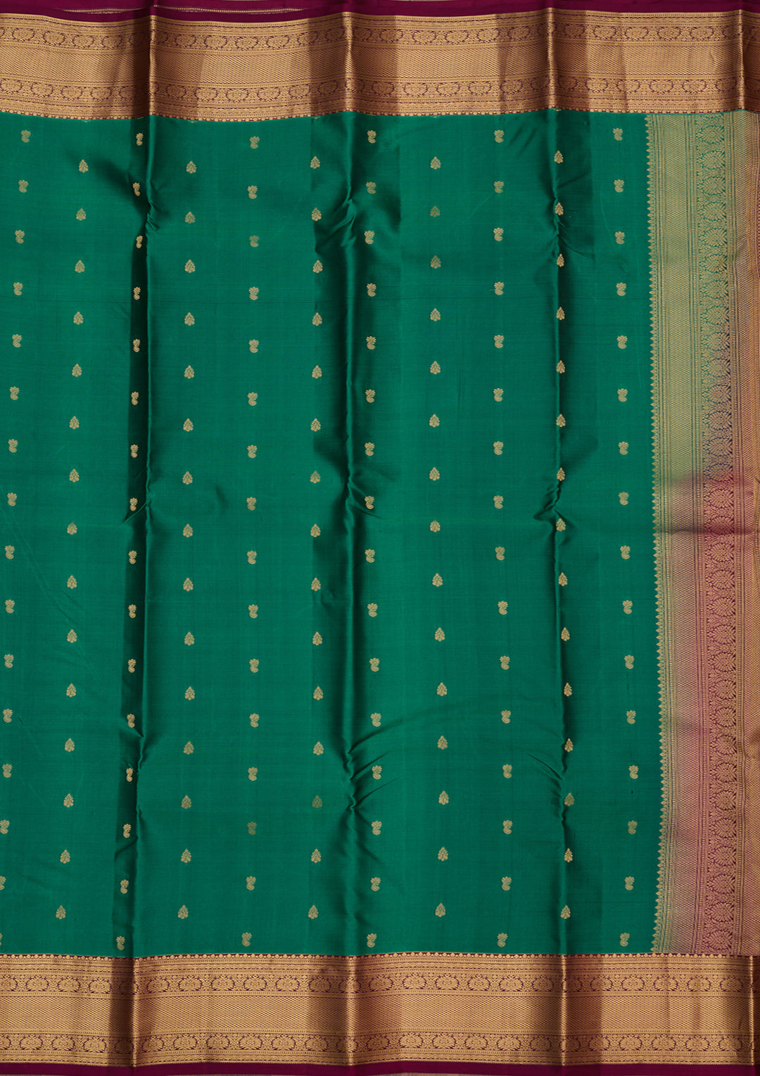 Rama Green Zariwork (Gold) Pure Silk Silk_Saree