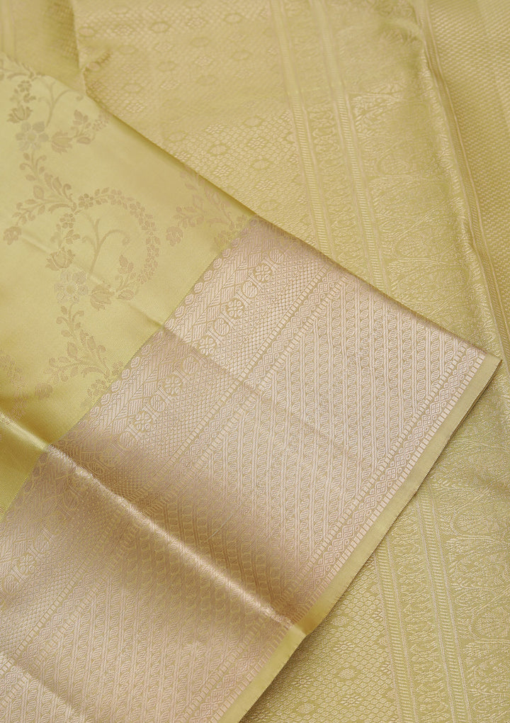 Mehendi Zariwork Pure Silk Saree