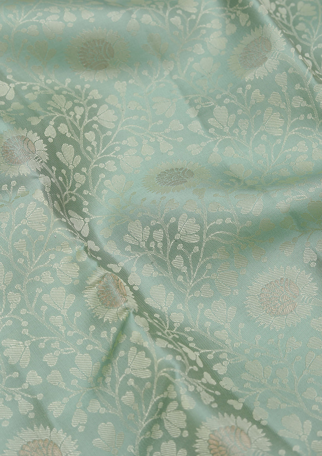 Pista Green Zariwork Pure Silk Saree